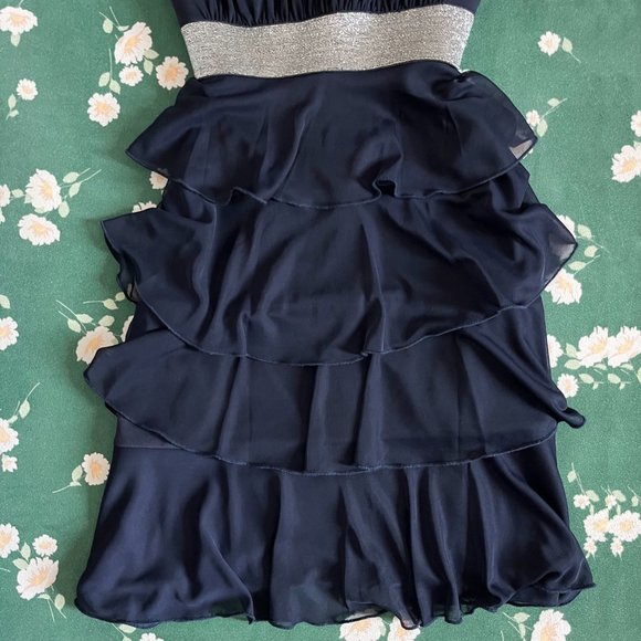 Sweet Storm Dress Bundle - Navy Ruffle Layer + Halter Cocktail - Picture 4 of 12
